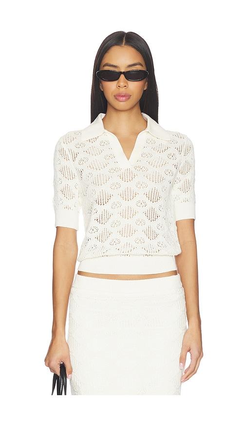 Favorite Daughter The Courtside Polo in Ivory by FAVORITE DAUGHTER
