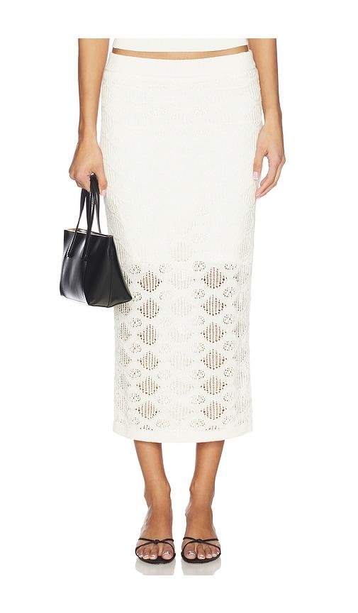 Favorite Daughter The Courtside Skirt in Ivory by FAVORITE DAUGHTER