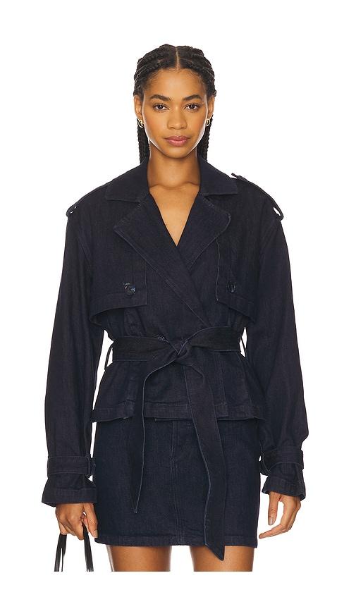 Favorite Daughter The Cropped Charles Trench in Navy by FAVORITE DAUGHTER