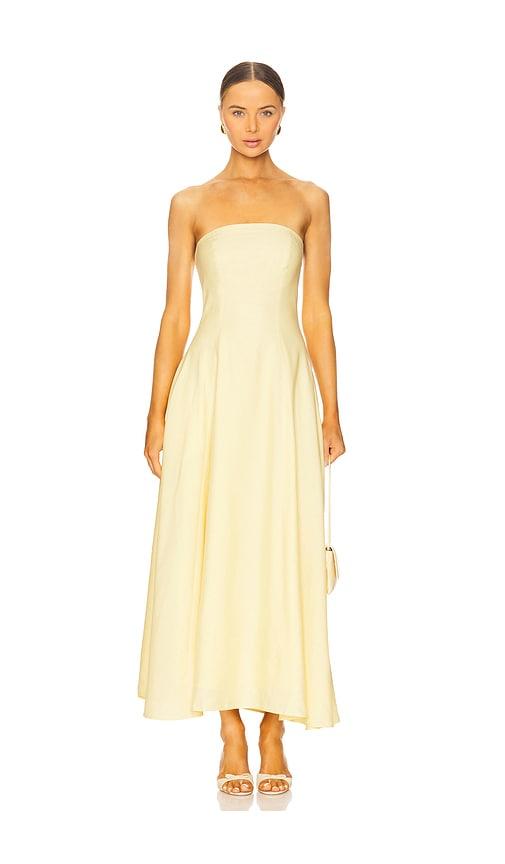 Favorite Daughter The Favorite Linen Dress in Lemon by FAVORITE DAUGHTER