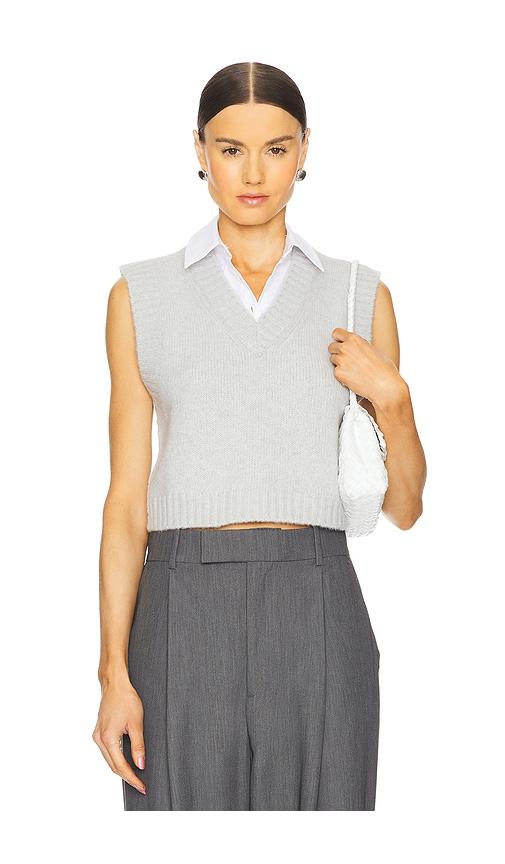 Favorite Daughter The Leigh Vest in Light Grey by FAVORITE DAUGHTER