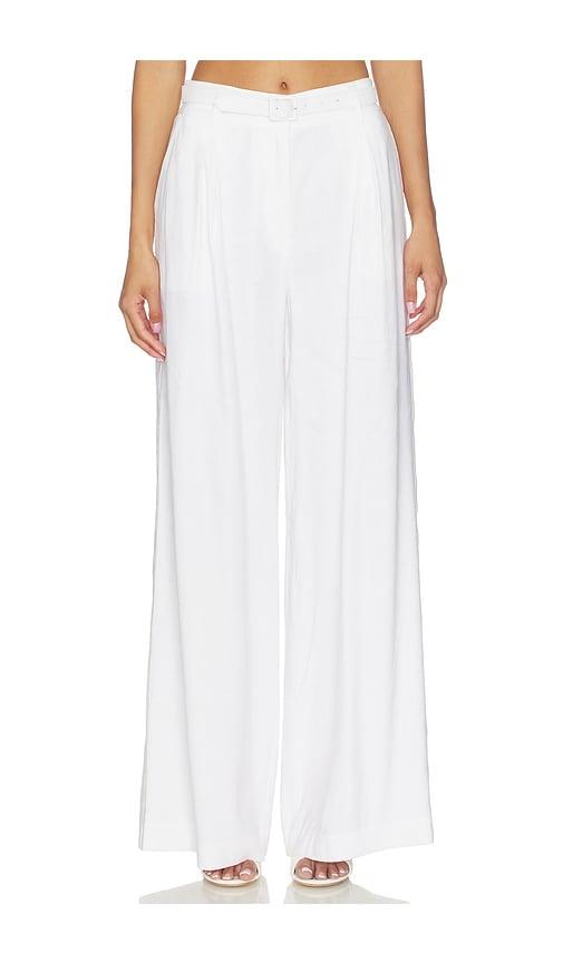 Favorite Daughter The Miranda Linen Pant in White by FAVORITE DAUGHTER