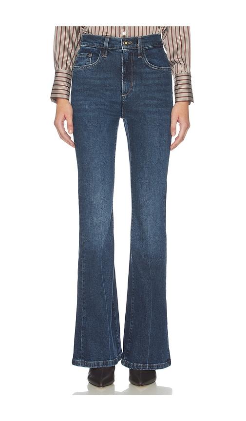 Favorite Daughter The Valentina Super High Rise Flare Jean in Blue by FAVORITE DAUGHTER
