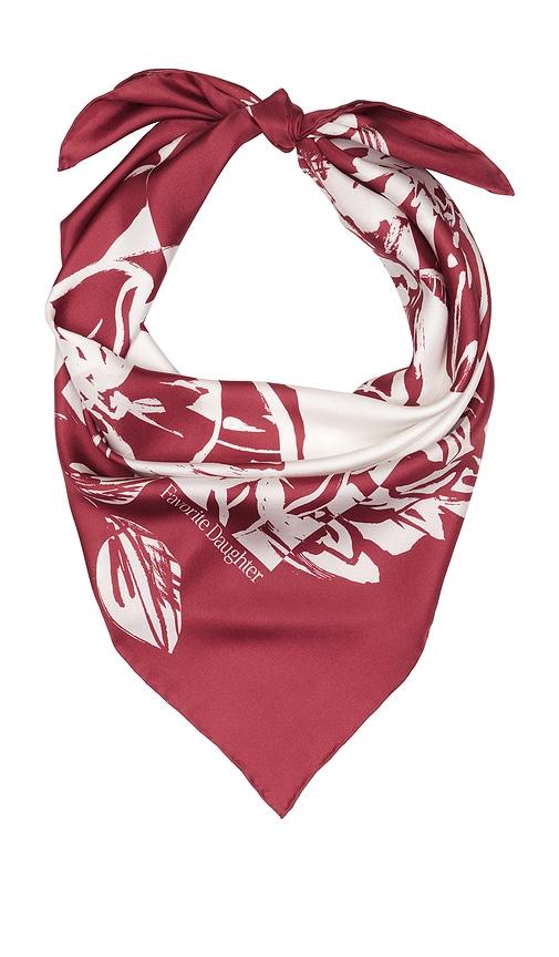 Favorite Daughter The Vintage Floral Silk Square in Red by FAVORITE DAUGHTER