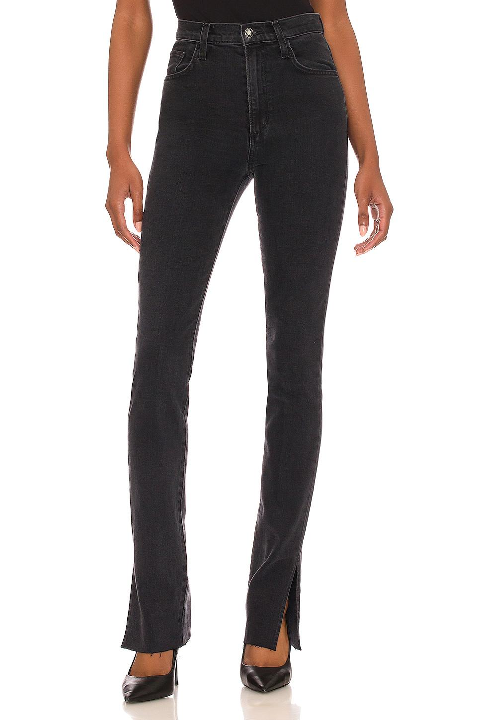 Favorite Daughter Valentina Super High Rise Tower Jeans in Black by FAVORITE DAUGHTER
