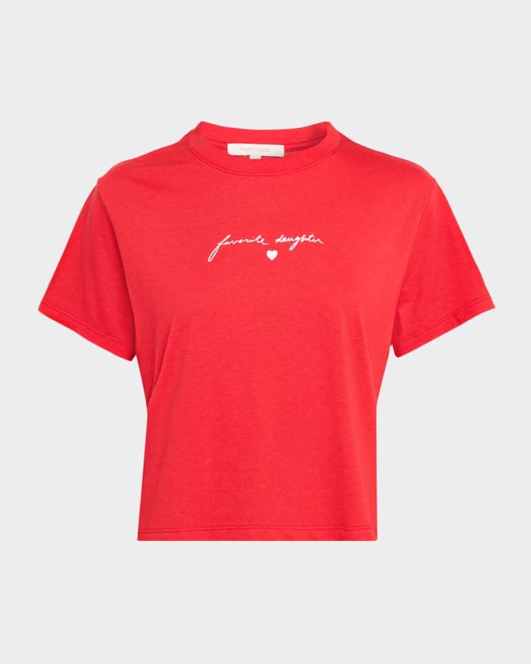 Signature Logo Cropped T-Shirt by FAVORITE DAUGHTER