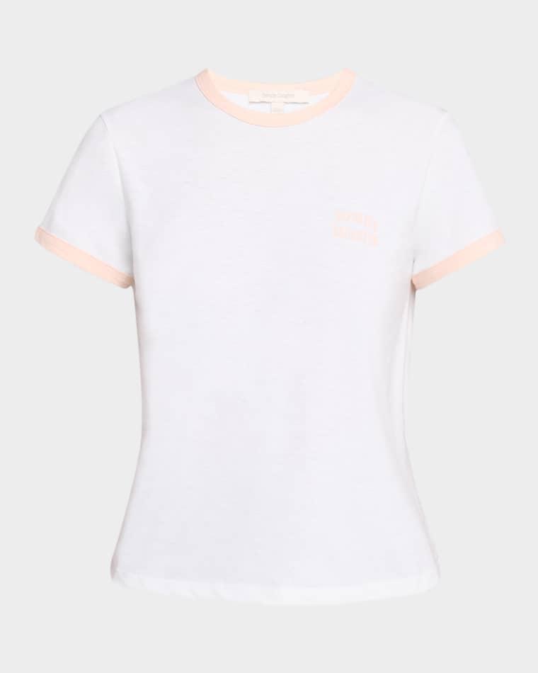 The Collegiate Crewneck Ringer T-Shirt by FAVORITE DAUGHTER