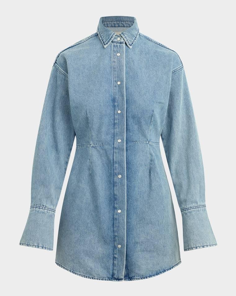 The Eyes on Me Denim Mini Dress by FAVORITE DAUGHTER