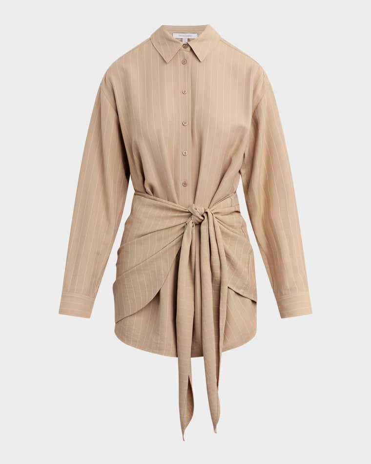 The Sweet Talker Pinstripe Mini Dress by FAVORITE DAUGHTER