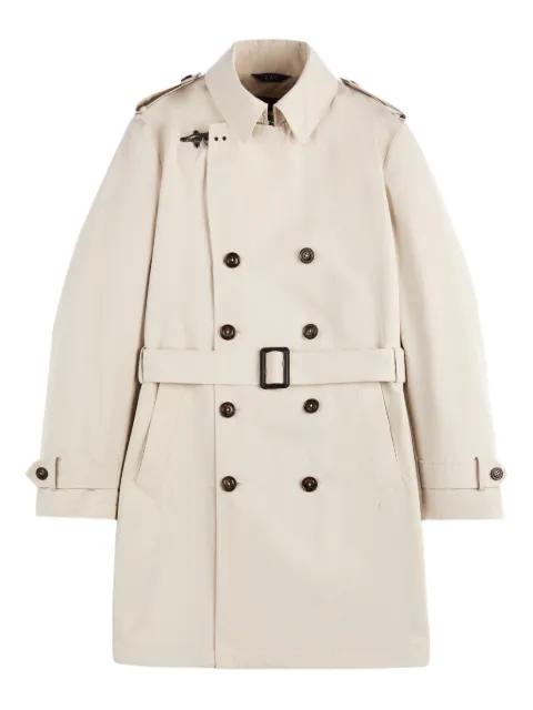 belted button regular trench coat by FAY