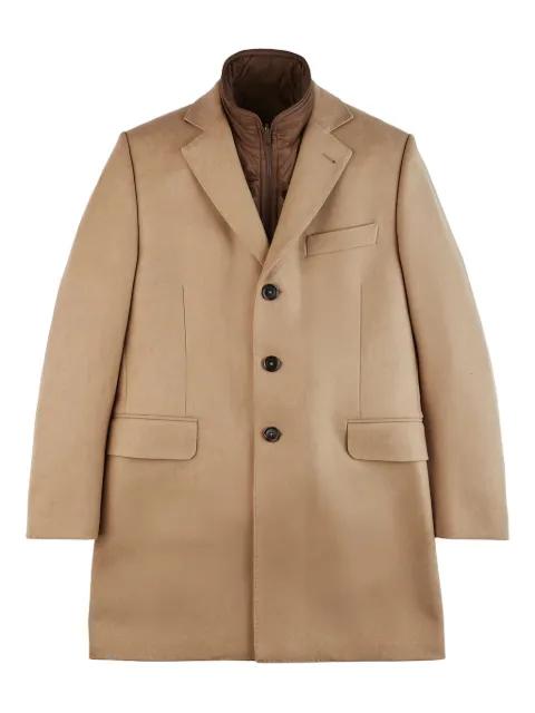 button-fastening coat by FAY