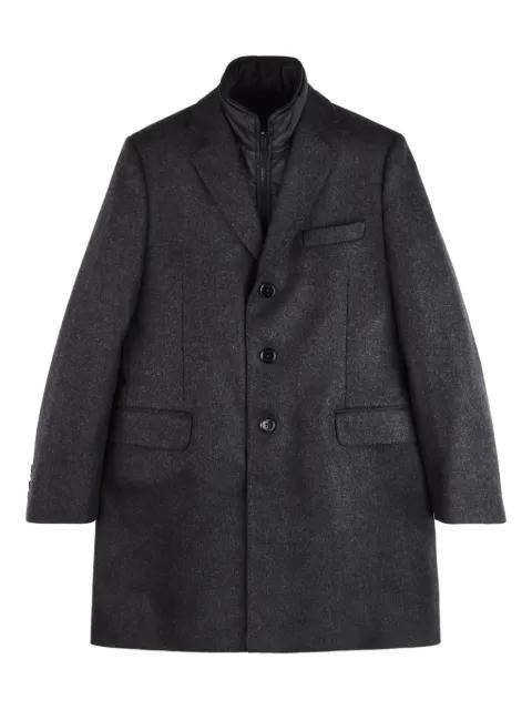 button zip wool coat by FAY