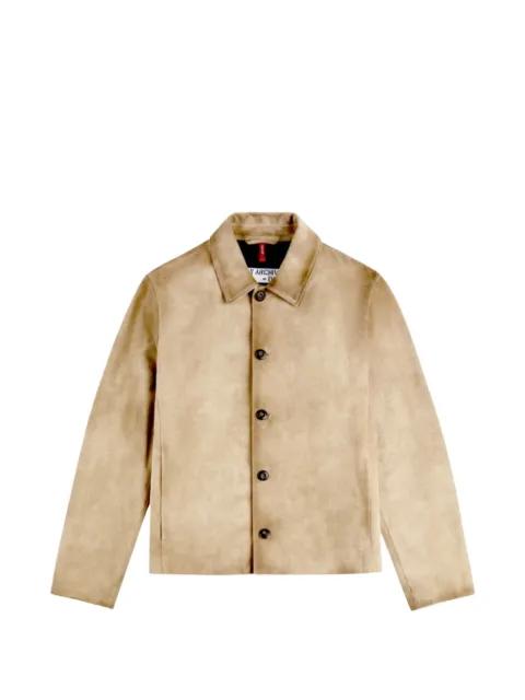 buttoned calfskin jacket by FAY