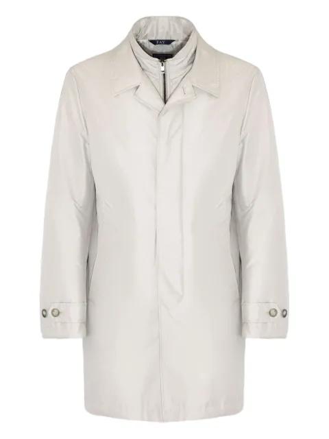 buttoned collar coat by FAY