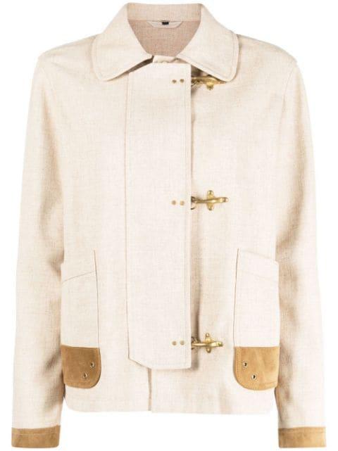 contrasting-trim fitted jacket by FAY