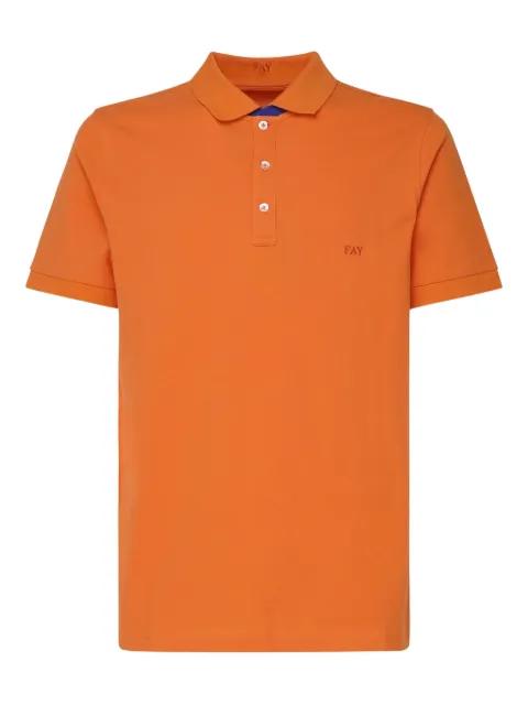 embroidered cotton polo shirt by FAY