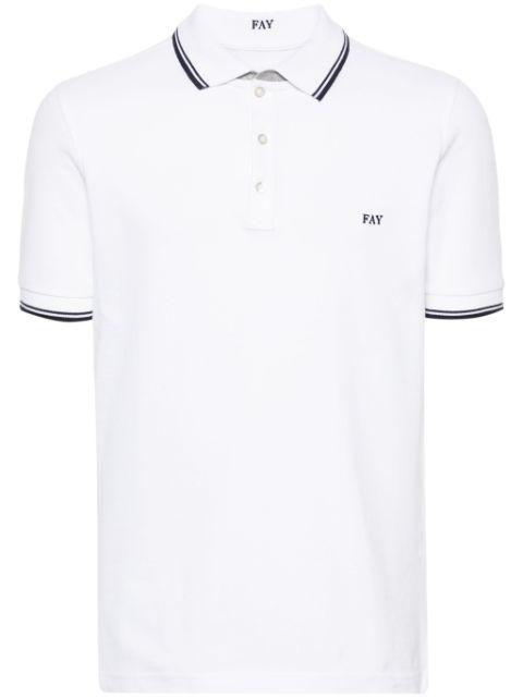 embroidered-logo polo shirt by FAY