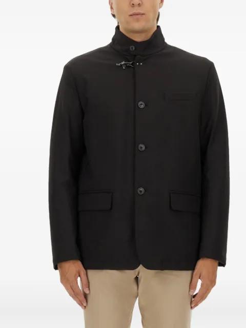flap-pocket buttoned jacket by FAY