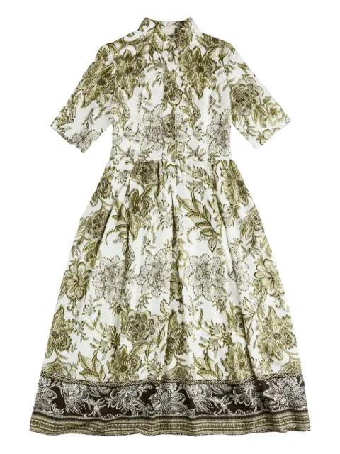 floral shirt midi dress by FAY
