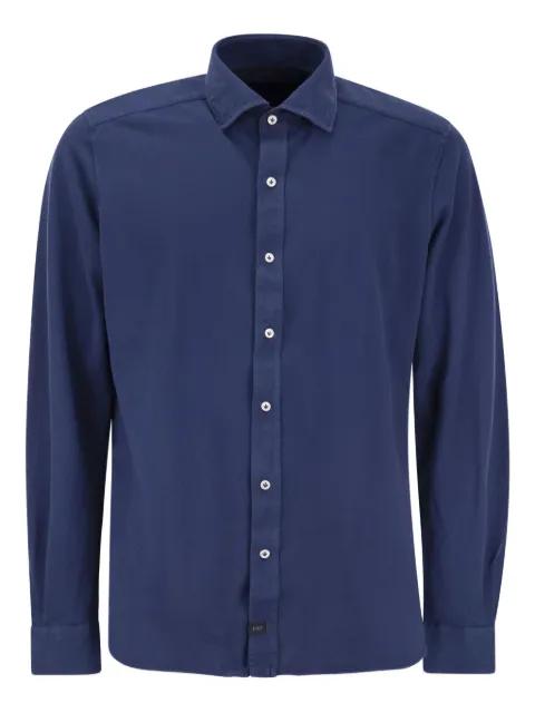 french collar logo label shirt by FAY