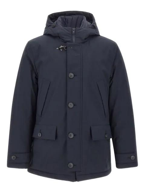 hoodied button-fastening jacket by FAY