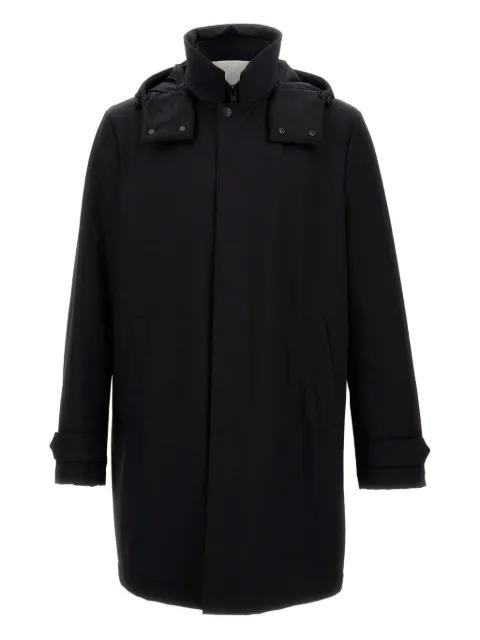 hoodied snap-fastening parka by FAY