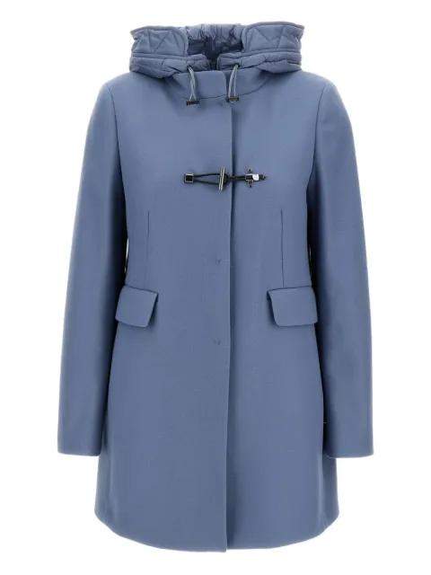 hoodied toggle coat by FAY
