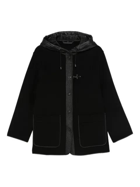 hoodied toggle-fastening coat by FAY
