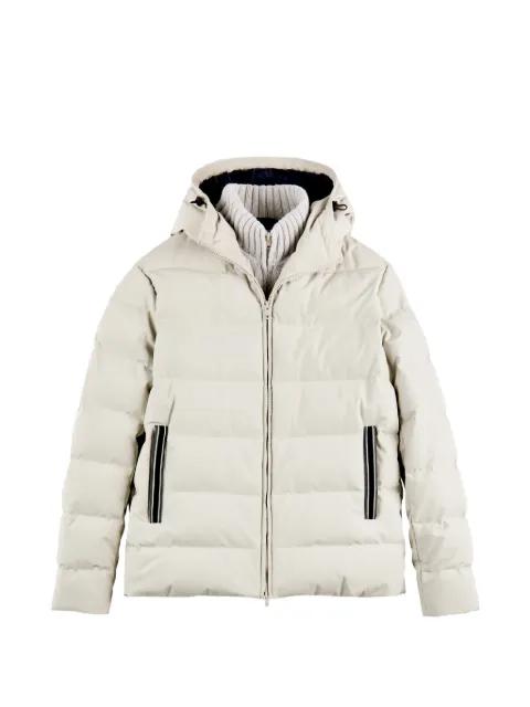 hoodied zip-up jacket by FAY