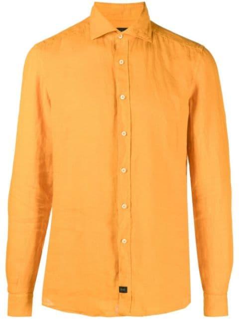 long-sleeve linen shirt by FAY