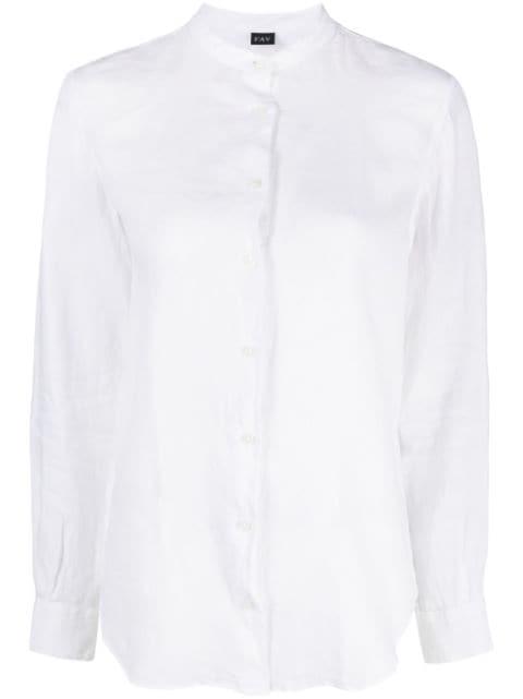long-sleeve linen shirt by FAY