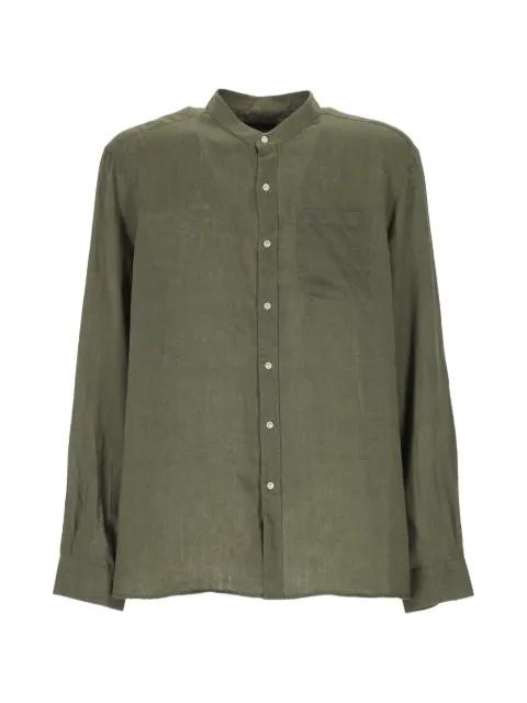 mandarin-collar chest-pocket shirt by FAY