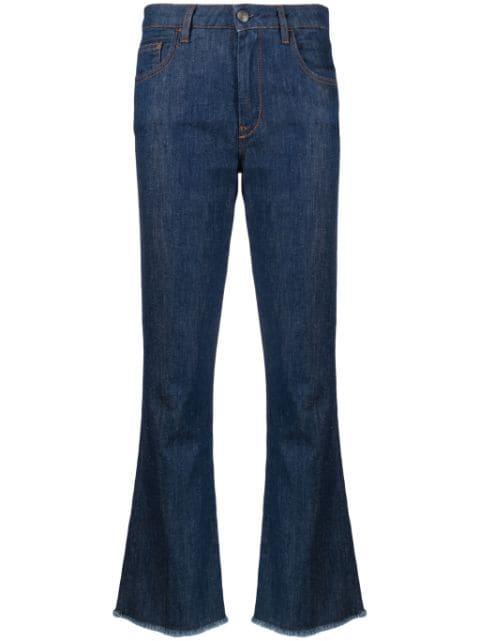 mid-rise straight-leg cropped jeans by FAY