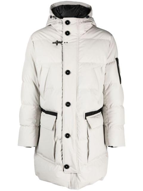 padded hoodied parka by FAY