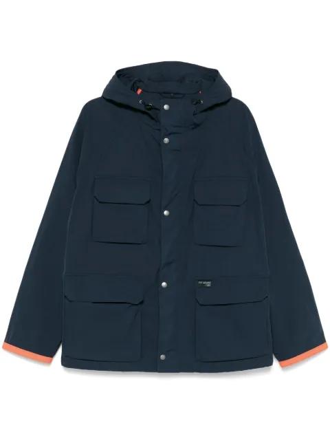 patch-pocket hoodied jacket by FAY