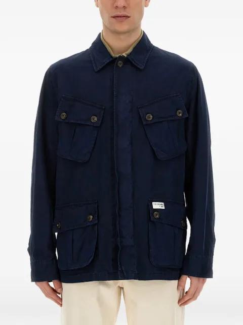 patch-pocket shirt jacket by FAY