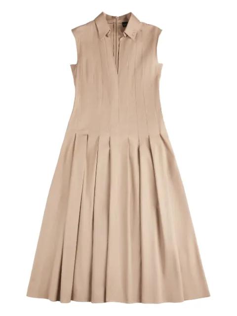 pleated sleeveless midi dress by FAY