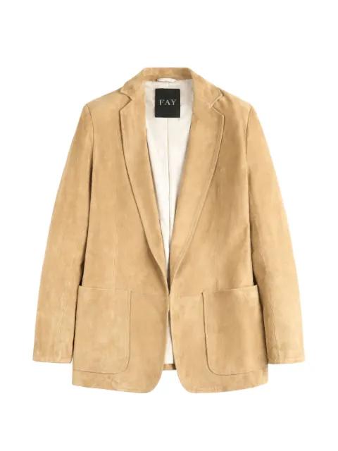 pocket leather blazer by FAY