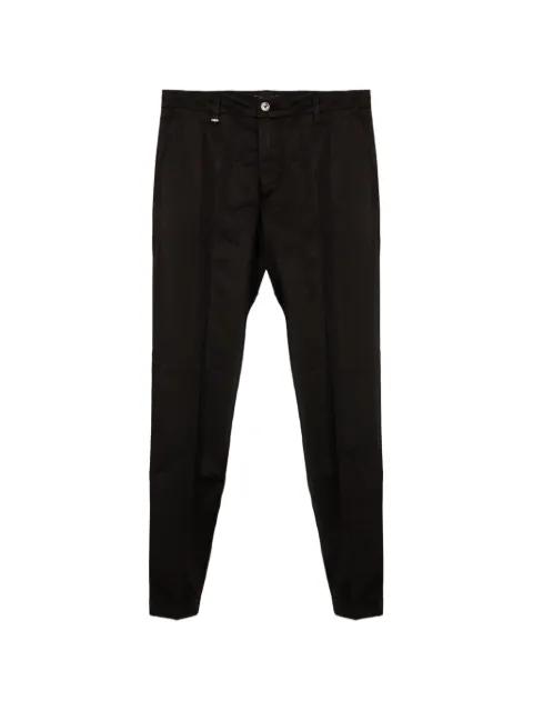 pressed-crease slim-fit cotton trousers by FAY