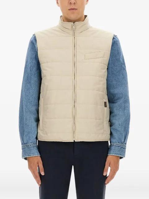 quilted zipped gilet by FAY
