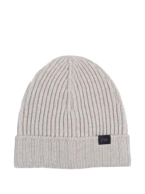 ribbed wool beanie by FAY