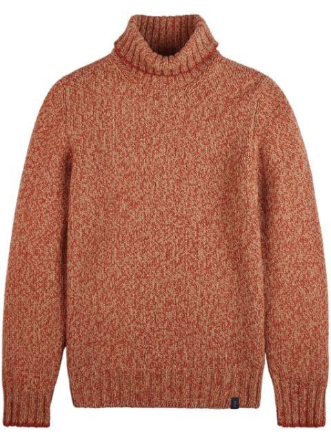 roll neck virgin-wool jumper by FAY