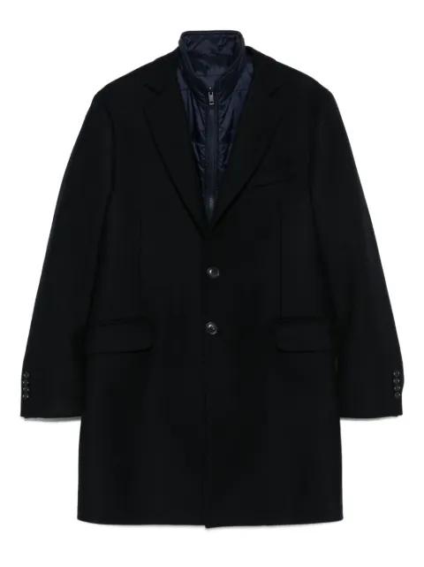 single-breasted layered coat by FAY