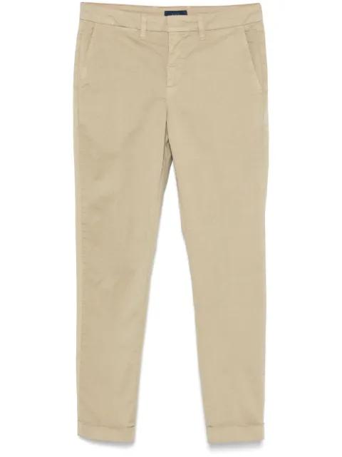 slim-cut gabardine trousers by FAY