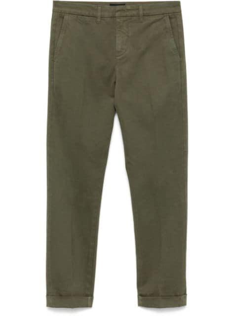 slim-fit gabardine trousers by FAY