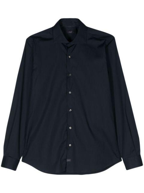 spread-collar cotton shirt by FAY