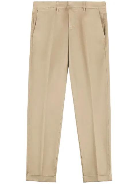 stretch-cotton cropped trousers by FAY