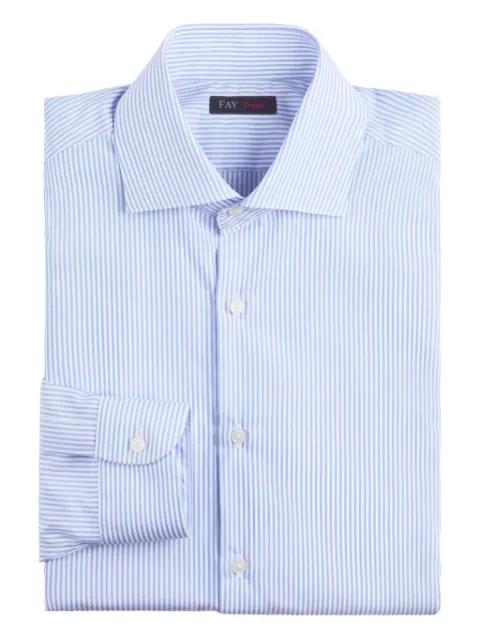 striped-pattern french-collar shirt by FAY