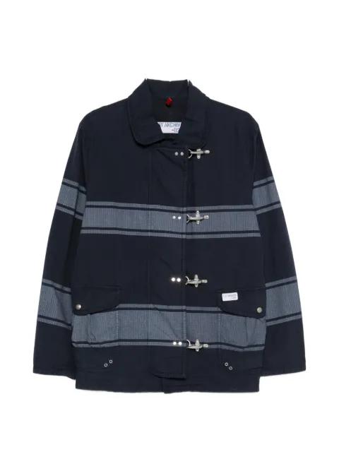 striped toggle coat by FAY