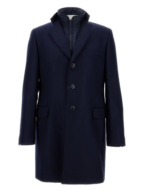 three-button detachable-collar coat by FAY